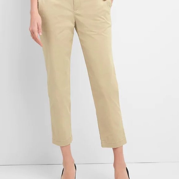 Gap Slim City Cropped Pants in Burgundy - Picture 4 of 4